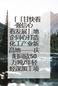 「甘快看·强信心 看发展」地企同心打造化工产业新高地——庆阳同欣50万吨/年轻烃深加工项目建设见闻