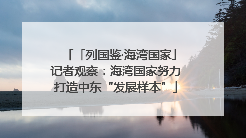 「列国鉴·海湾国家」记者观察：海湾国家努力打造中东“发展样本”