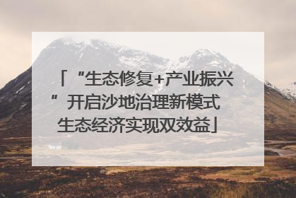 “生态修复+产业振兴”开启沙地治理新模式 生态经济实现双效益