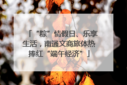 “粽”情假日、乐享生活，南通文商旅体热捧红“端午经济”