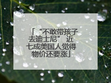 “不敢带孩子去迪士尼” 近七成美国人觉得物价还要涨