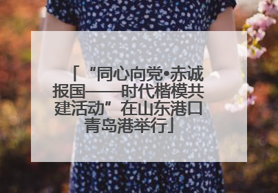 “同心向党•赤诚报国——时代楷模共建活动”在山东港口青岛港举行