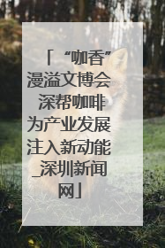 “咖香”漫溢文博会 深帮咖啡为产业发展注入新动能_深圳新闻网