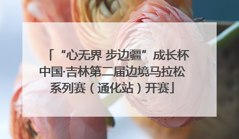 “心无界 步边疆”成长杯中国·吉林第二届边境马拉松系列赛（通化站）开赛