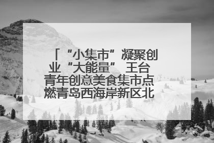 “小集市”凝聚创业“大能量” 王台青年创意美食集市点燃青岛西海岸新区北部新城夜经济