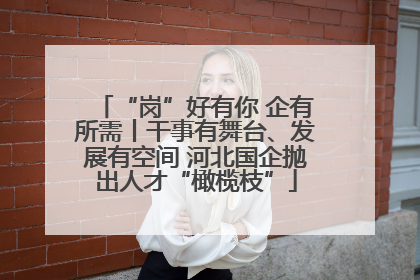 “岗”好有你 企有所需丨干事有舞台、发展有空间 河北国企抛出人才“橄榄枝”
