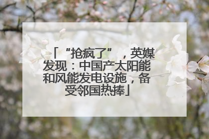 “抢疯了”，英媒发现：中国产太阳能和风能发电设施，备受邻国热捧