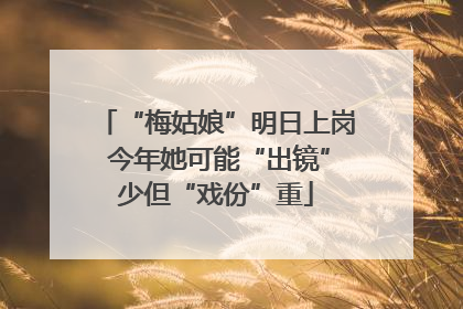 “梅姑娘”明日上岗 今年她可能“出镜”少但“戏份”重