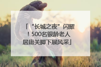 “长城之夜”闪耀！500名银龄老人居庸关脚下展风采