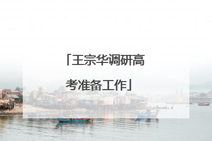 王宗华调研高考准备工作