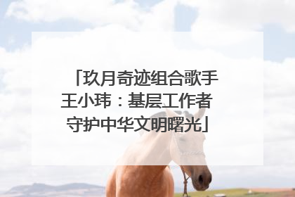 玖月奇迹组合歌手王小玮：基层工作者守护中华文明曙光