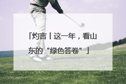 灼言丨这一年，看山东的“绿色答卷”