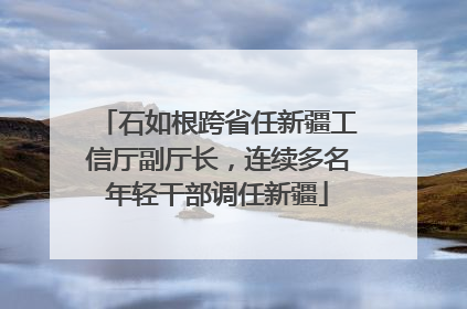 石如根跨省任新疆工信厅副厅长，连续多名年轻干部调任新疆