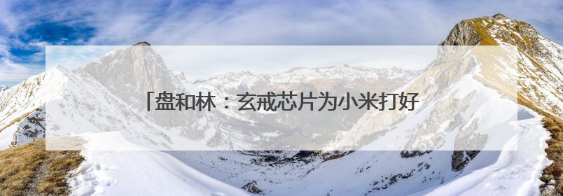 盘和林：玄戒芯片为小米打好了未来十年企业发展的基础
