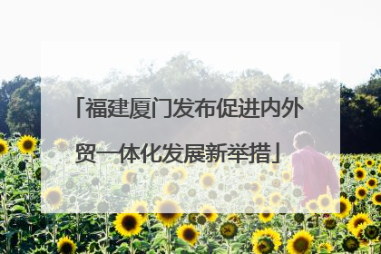福建厦门发布促进内外贸一体化发展新举措