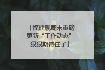 福建舰周末重磅更新“工作动态” 狠狠期待住了