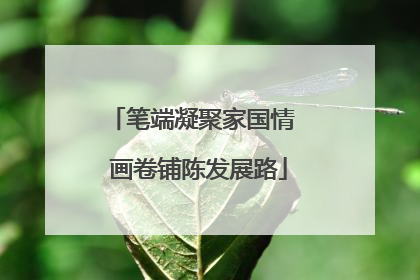 笔端凝聚家国情  画卷铺陈发展路