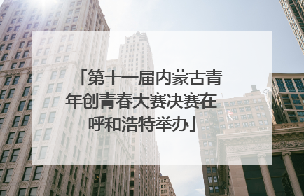 第十一届内蒙古青年创青春大赛决赛在呼和浩特举办