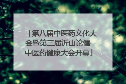 第八届中医药文化大会暨第三届沂山论健·中医药健康大会开幕
