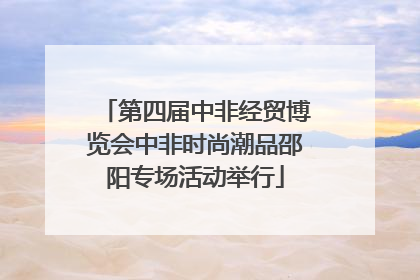 第四届中非经贸博览会中非时尚潮品邵阳专场活动举行