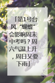 第1号台风“蝴蝶”会影响周末中考吗？周六气温上升，周日又要下雨