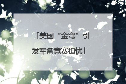 美国“金穹”引发军备竞赛担忧