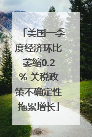 美国一季度经济环比萎缩0.2% 关税政策不确定性拖累增长