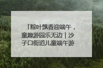 粽叶飘香迎端午，童趣游园乐无边｜沙子口街道儿童端午游园活动圆满落幕
