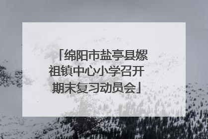 绵阳市盐亭县嫘祖镇中心小学召开期末复习动员会