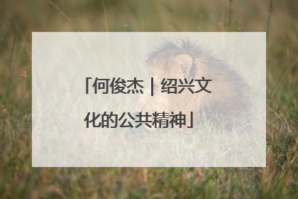 何俊杰｜绍兴文化的公共精神