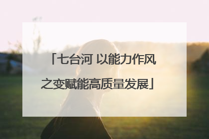 七台河 以能力作风之变赋能高质量发展
