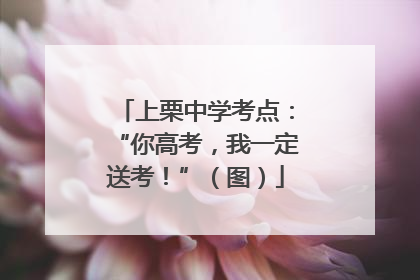 上栗中学考点：“你高考，我一定送考！”（图）