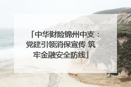 中华财险锦州中支：党建引领消保宣传 筑牢金融安全防线