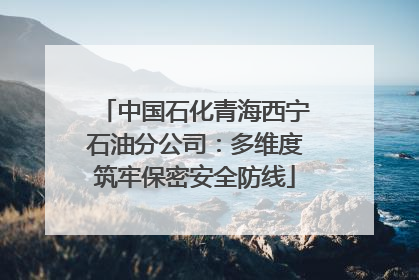 中国石化青海西宁石油分公司：多维度筑牢保密安全防线