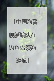 中国海警舰艇编队在钓鱼岛领海巡航