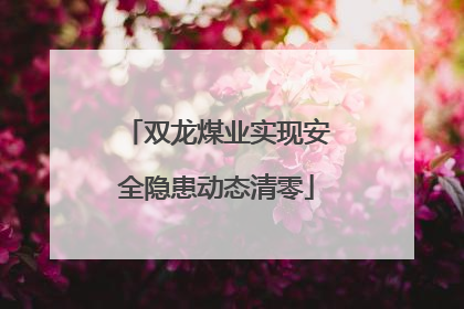双龙煤业实现安全隐患动态清零
