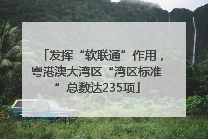 发挥“软联通”作用，粤港澳大湾区“湾区标准”总数达235项