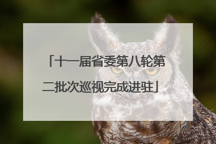 十一届省委第八轮第二批次巡视完成进驻