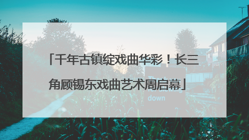 千年古镇绽戏曲华彩！长三角顾锡东戏曲艺术周启幕