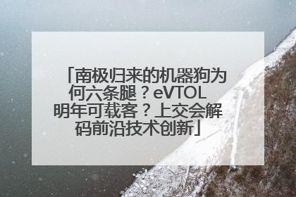 南极归来的机器狗为何六条腿？eVTOL明年可载客？上交会解码前沿技术创新