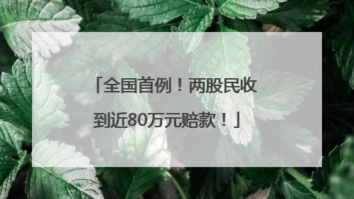 全国首例！两股民收到近80万元赔款！