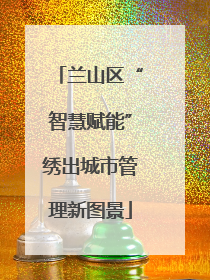 兰山区“智慧赋能”绣出城市管理新图景