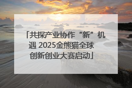 共探产业协作“新”机遇 2025金熊猫全球创新创业大赛启动