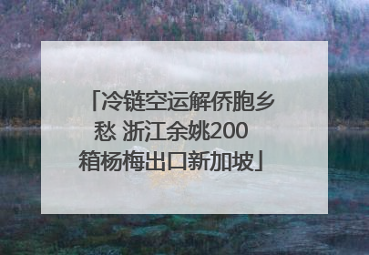 冷链空运解侨胞乡愁 浙江余姚200箱杨梅出口新加坡