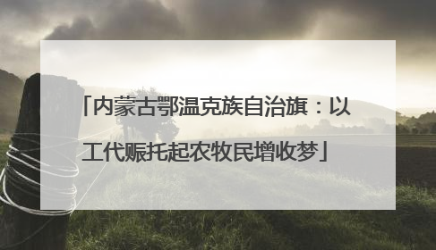 内蒙古鄂温克族自治旗：以工代赈托起农牧民增收梦