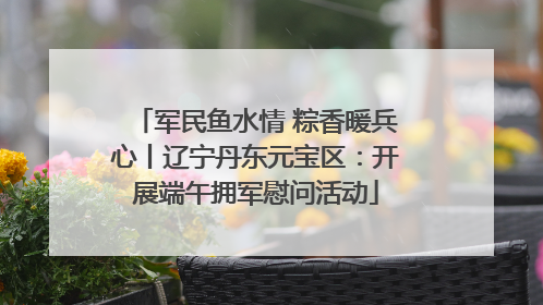 军民鱼水情 粽香暖兵心丨辽宁丹东元宝区：开展端午拥军慰问活动