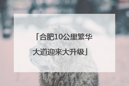 合肥10公里繁华大道迎来大升级