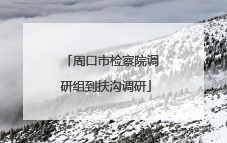 周口市检察院调研组到扶沟调研