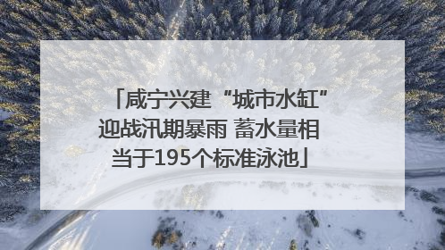 咸宁兴建“城市水缸”迎战汛期暴雨 蓄水量相当于195个标准泳池