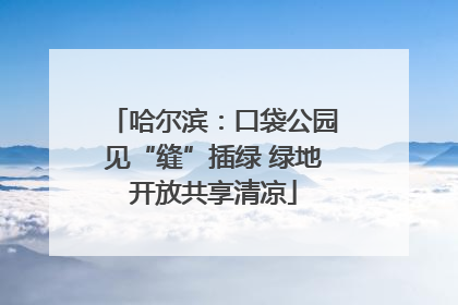 哈尔滨：口袋公园见“缝”插绿 绿地开放共享清凉